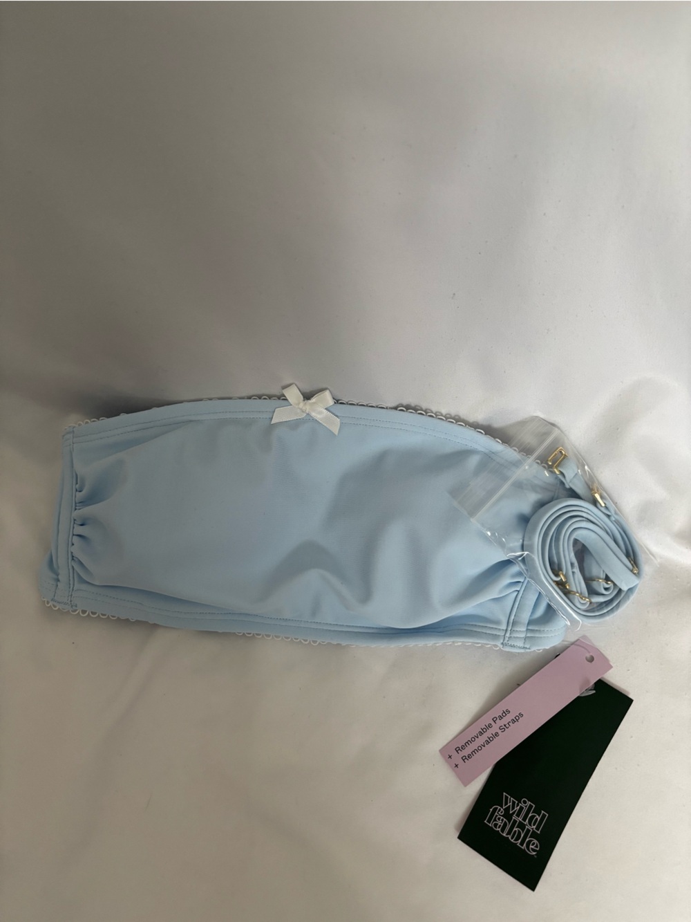 Bandeau Bikini top with detatchable straps